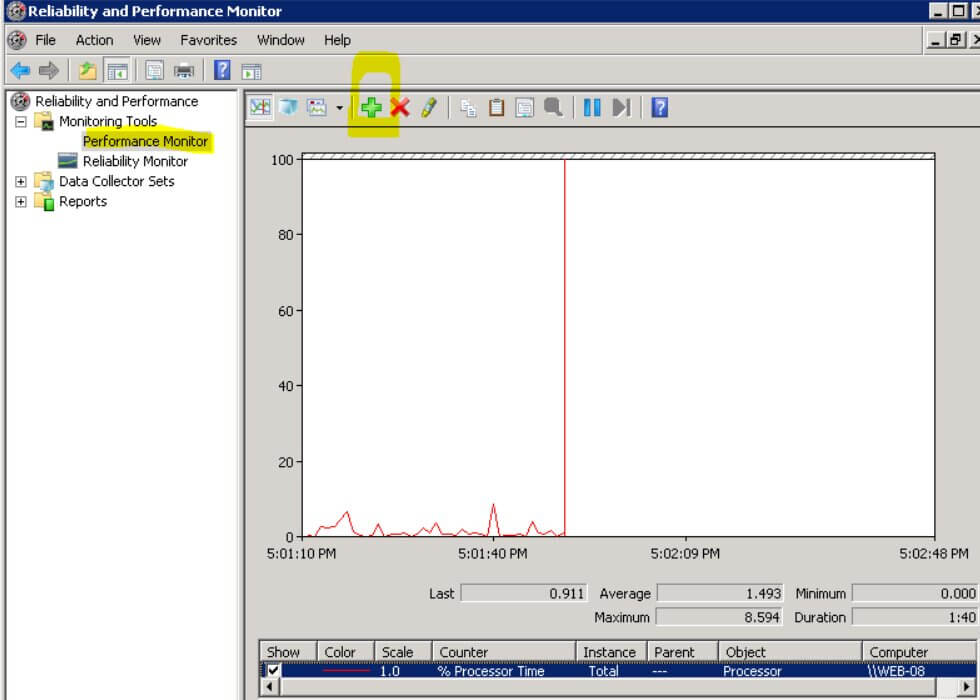 how to check disk latency of server5